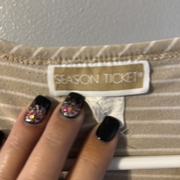 Season Ticket Striped Beige Long Sleeve Top - Picture 4 of 4